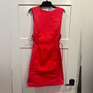 Calvin Klein Lace Up Sides Corset Work Sleeveless Knee Length Sheath Dress sz.12